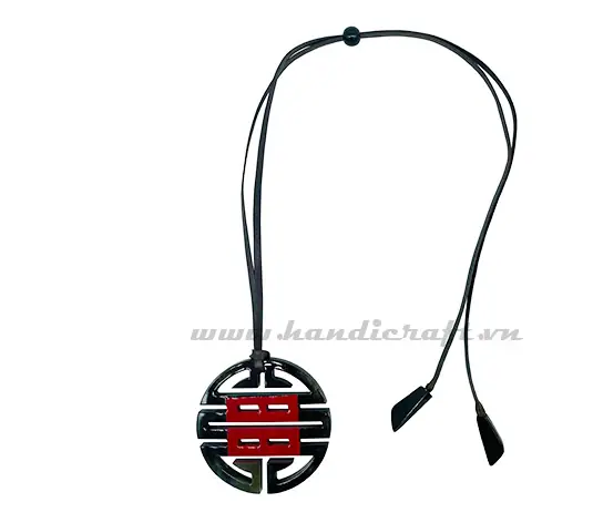 Horn & Lacquer Pendant HD20282, handmade buffalo horn jewelry