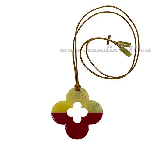 Horn & Lacquer Pendant HD20288, handmade buffalo horn jewelry