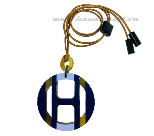 Horn & Lacquer Pendant HD20305, handmade buffalo horn jewelry