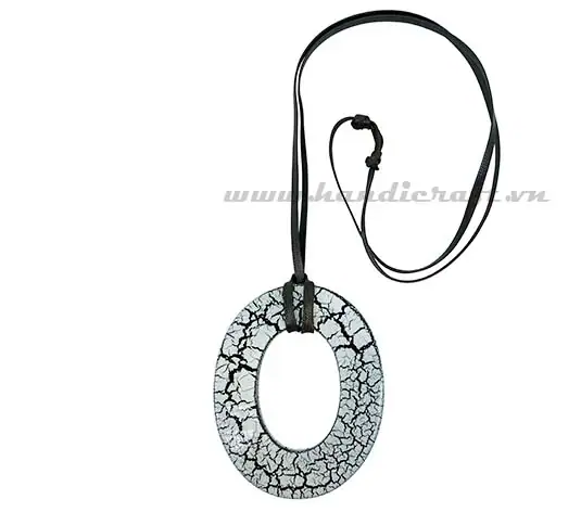 Horn & Lacquer Pendant HD20306, handmade buffalo horn jewelry