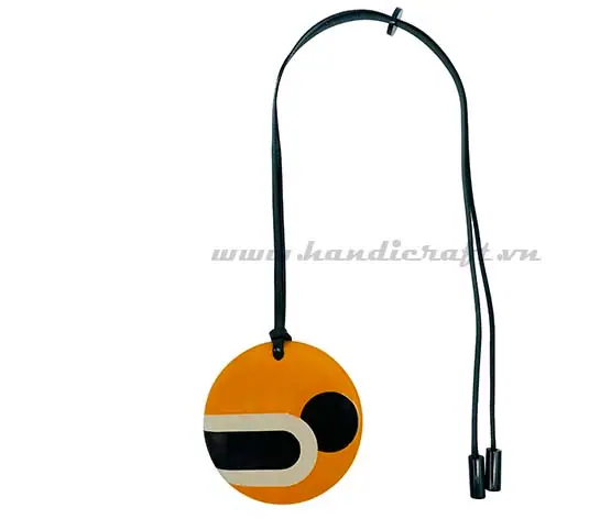 Horn & Lacquer Pendant HD20316, handmade buffalo horn jewelry