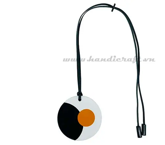 Horn & Lacquer Pendant HD20318, handmade buffalo horn jewelry