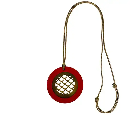 Horn & Lacquer Pendant HD20329, handmade buffalo horn jewelry