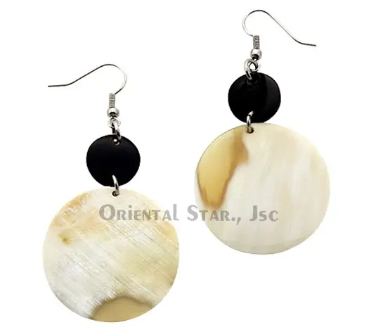 Horn Earrings HD30001, handmade buffalo horn jewelry