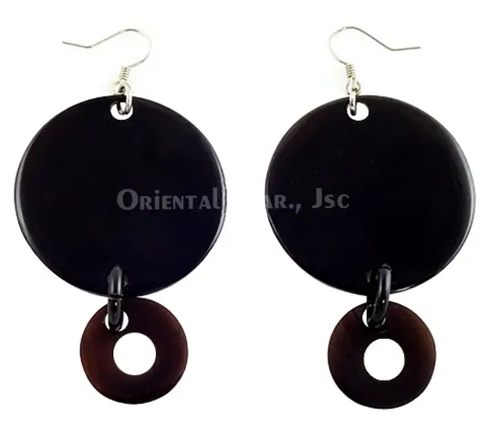 Horn Earrings HD30003, handmade buffalo horn jewelry