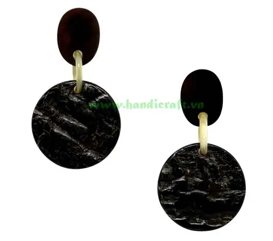Horn Earrings HD30004, handmade buffalo horn jewelry