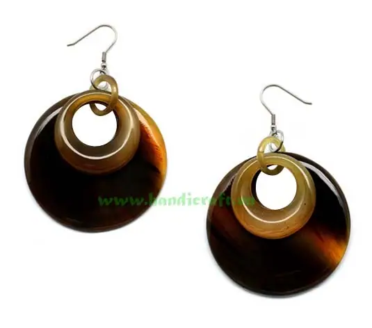 Horn Earrings HD30014, handmade buffalo horn jewelry