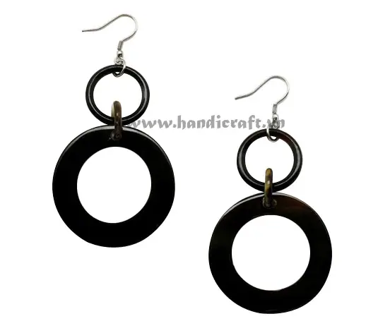Horn Earrings HD30015, handmade buffalo horn jewelry