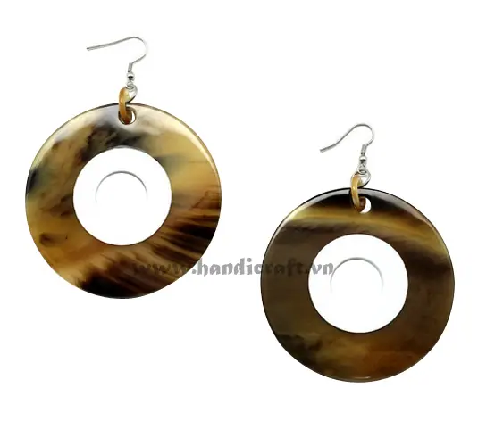 Horn Earrings HD30018, handmade buffalo horn jewelry