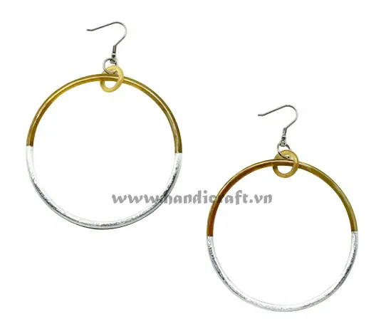 Horn & Lacquer Earrings HD30021, handmade buffalo horn jewelry