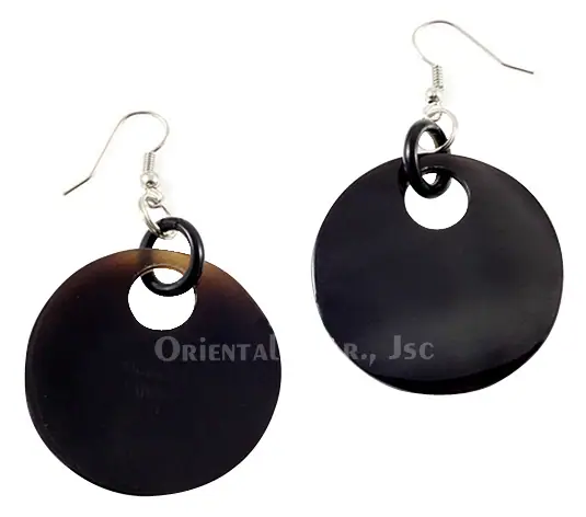 Horn Earrings HD30026, handmade buffalo horn jewelry