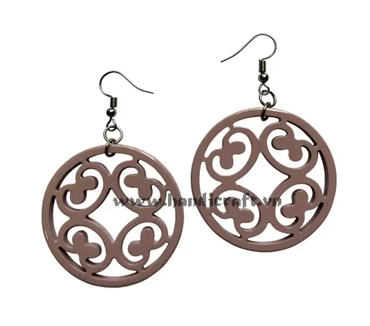 Horn Earrings HD30060, handmade buffalo horn jewelry