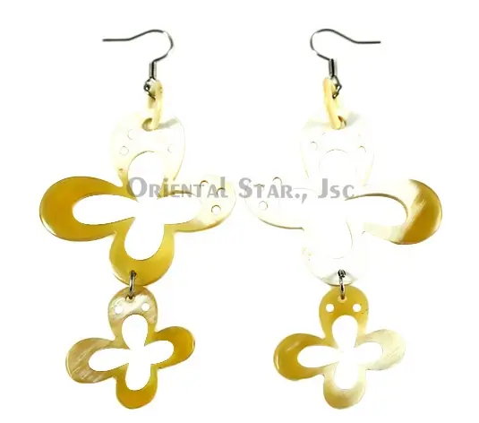 Horn Earrings HD30069, handmade buffalo horn jewelry