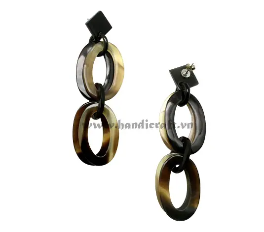 Horn Earrings HD30071, handmade buffalo horn jewelry