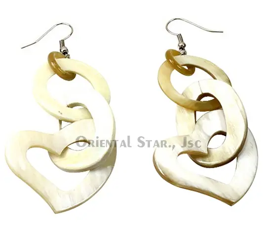 Horn Earrings HD30075, handmade buffalo horn jewelry