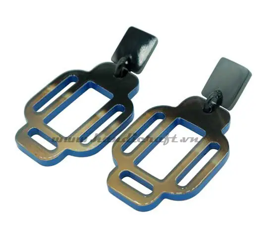 Horn & Lacquer Earrings HD30081, handmade buffalo horn jewelry