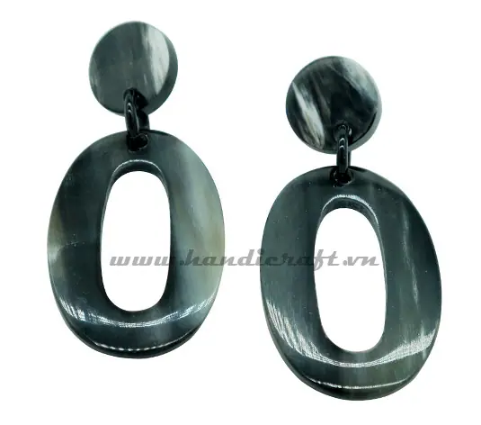 Horn Earrings HD30082, handmade buffalo horn jewelry