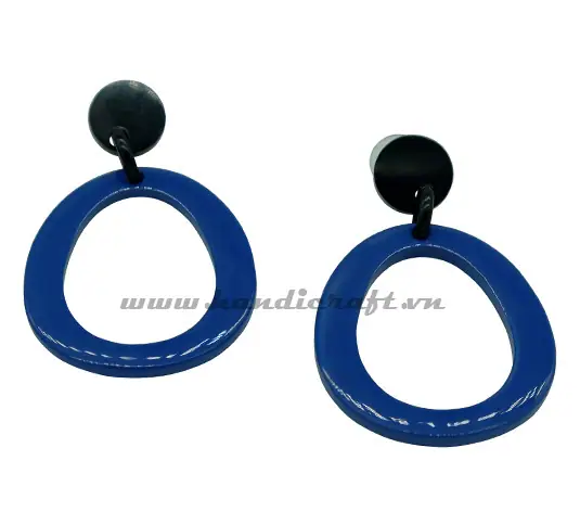 Horn & Lacquer Earrings HD30083, handmade buffalo horn jewelry