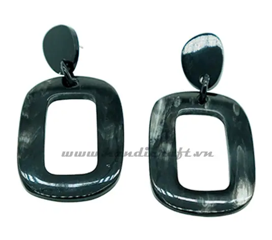 Horn Earrings HD30085, handmade buffalo horn jewelry
