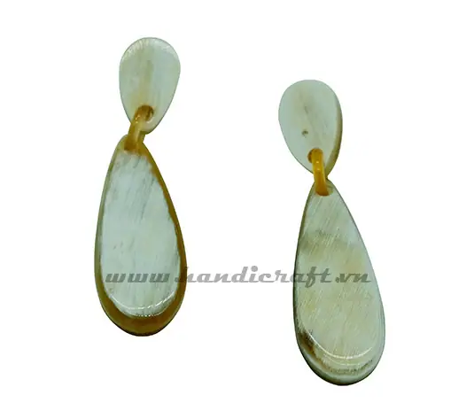 Horn Earrings HD30086, handmade buffalo horn jewelry
