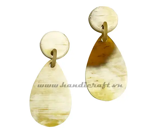 Horn Earrings HD30089, handmade buffalo horn jewelry