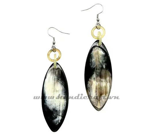 Horn Earrings HD30095, handmade buffalo horn jewelry