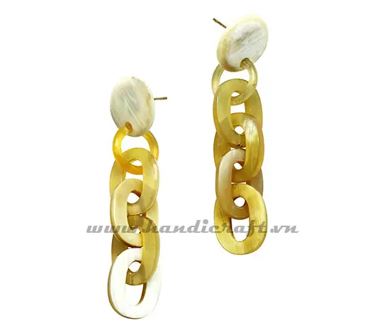 Horn Earrings HD30096, handmade buffalo horn jewelry