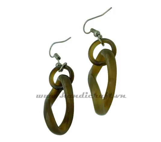 Horn Earrings HD30106, handmade buffalo horn jewelry