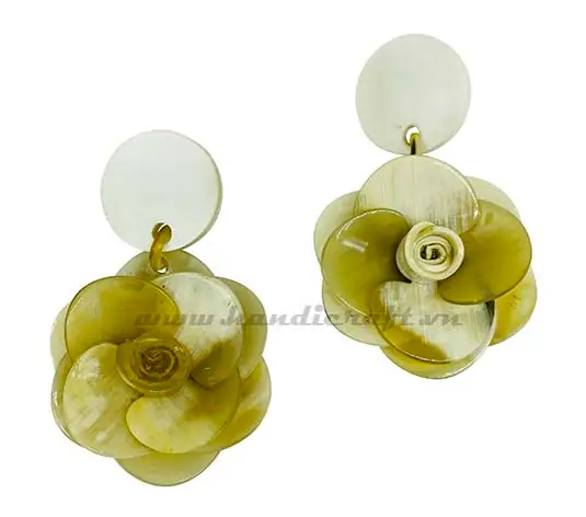 Horn Earrings HD30123, handmade buffalo horn jewelry
