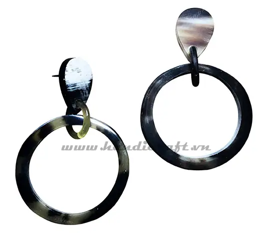 Horn Earrings HD30127, handmade buffalo horn jewelry
