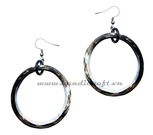 Horn Earrings HD30128, handmade buffalo horn jewelry