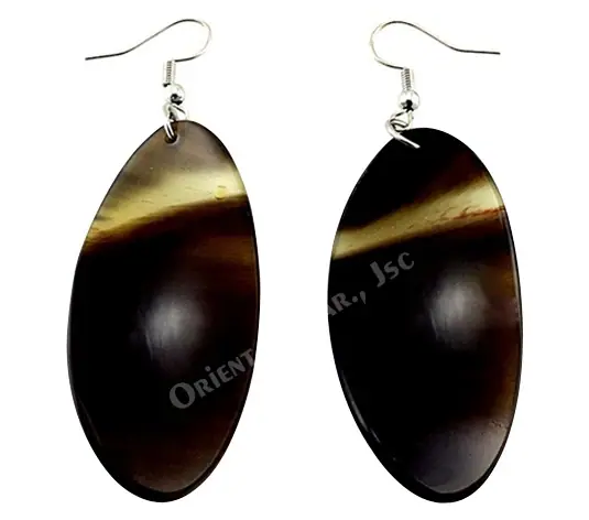 Horn Earrings HD30132, handmade buffalo horn jewelry