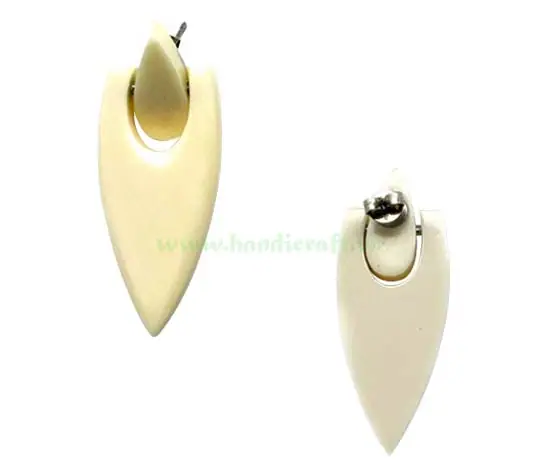 Horn Earrings HD30137, handmade buffalo horn jewelry