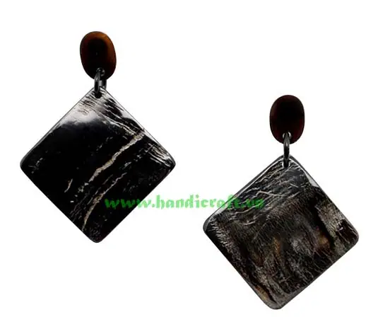 Horn Earrings HD30140, handmade buffalo horn jewelry