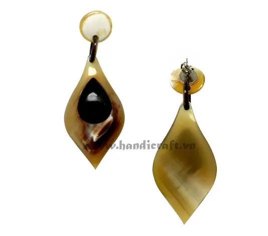 Horn Earrings HD30144, handmade buffalo horn jewelry