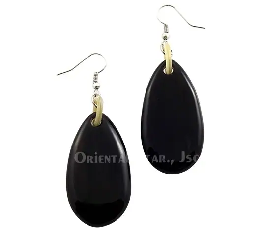 Horn Earrings HD30147, handmade buffalo horn jewelry