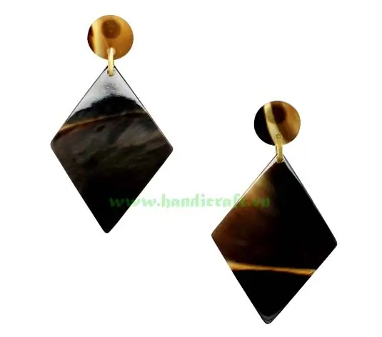 Horn Earrings HD30148, handmade buffalo horn jewelry