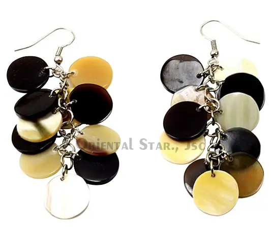 Horn Earrings HD30157, handmade buffalo horn jewelry