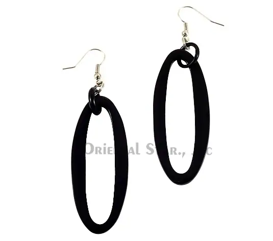 Horn Earrings HD30161, handmade buffalo horn jewelry