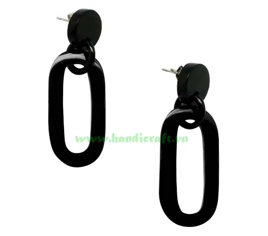 Horn Earrings HD30174, handmade buffalo horn jewelry