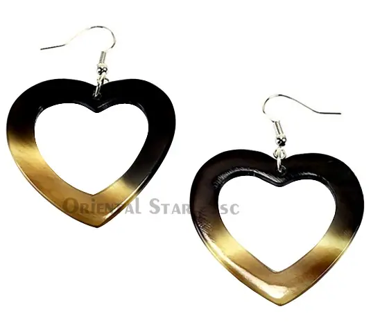 Horn Earrings HD30177, handmade buffalo horn jewelry