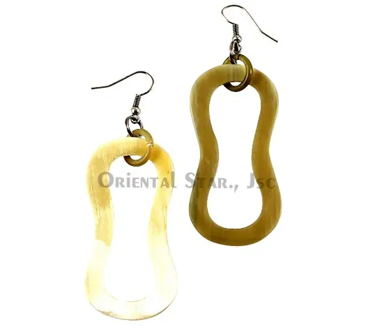 Horn Earrings HD30182, handmade buffalo horn jewelry