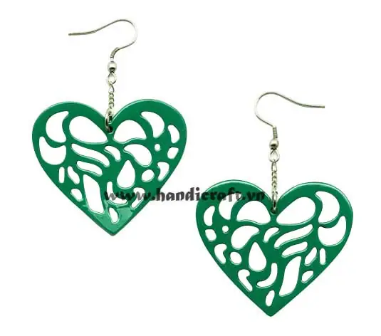 Horn & Lacquer Earrings HD30187, handmade buffalo horn jewelry