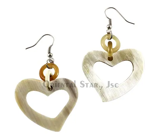 Horn Earrings HD30188, handmade buffalo horn jewelry