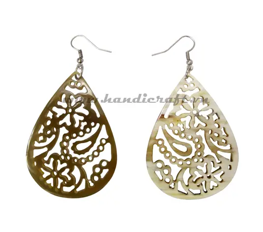 Horn Earrings HD30204, handmade buffalo horn jewelry