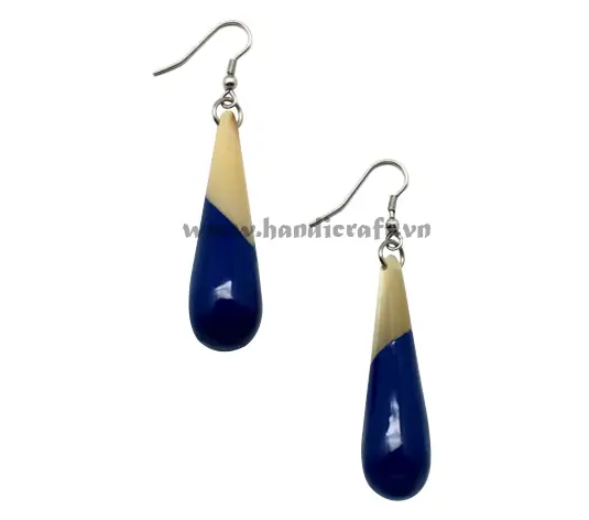 Horn & Lacquer Earrings HD30217, handmade buffalo horn jewelry