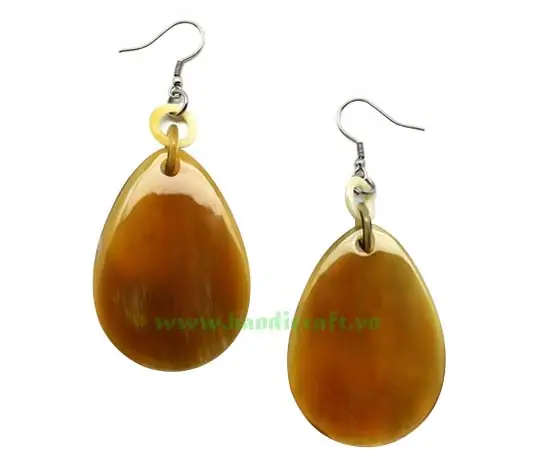 Horn Earrings HD30218, handmade buffalo horn jewelry