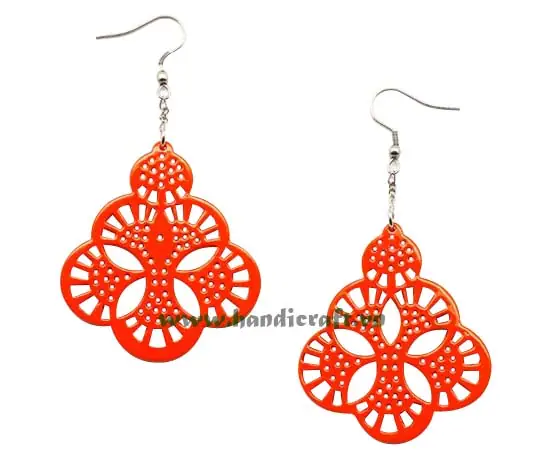 Horn & Lacquer Earrings HD30219, handmade buffalo horn jewelry