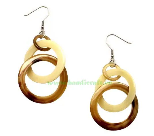 Horn Earrings HD30225, handmade buffalo horn jewelry