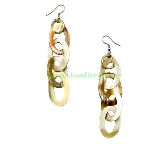 Horn Earrings HD30232, handmade buffalo horn jewelry
